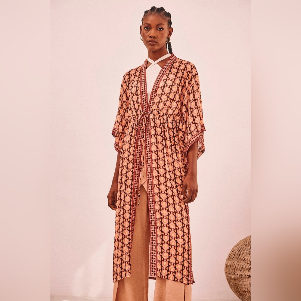NWT NEKANE | $124 Aligora Long Kimono - Picture 2 of 5